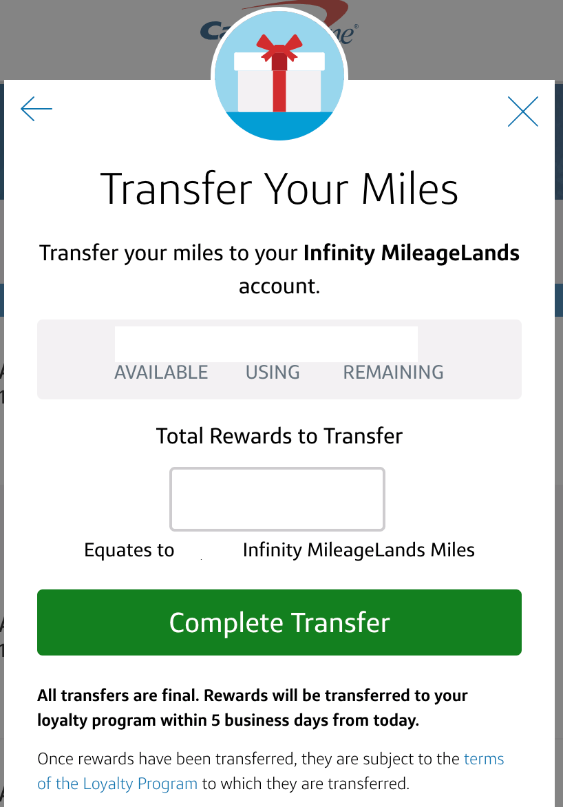 Capital One Transfer Miles