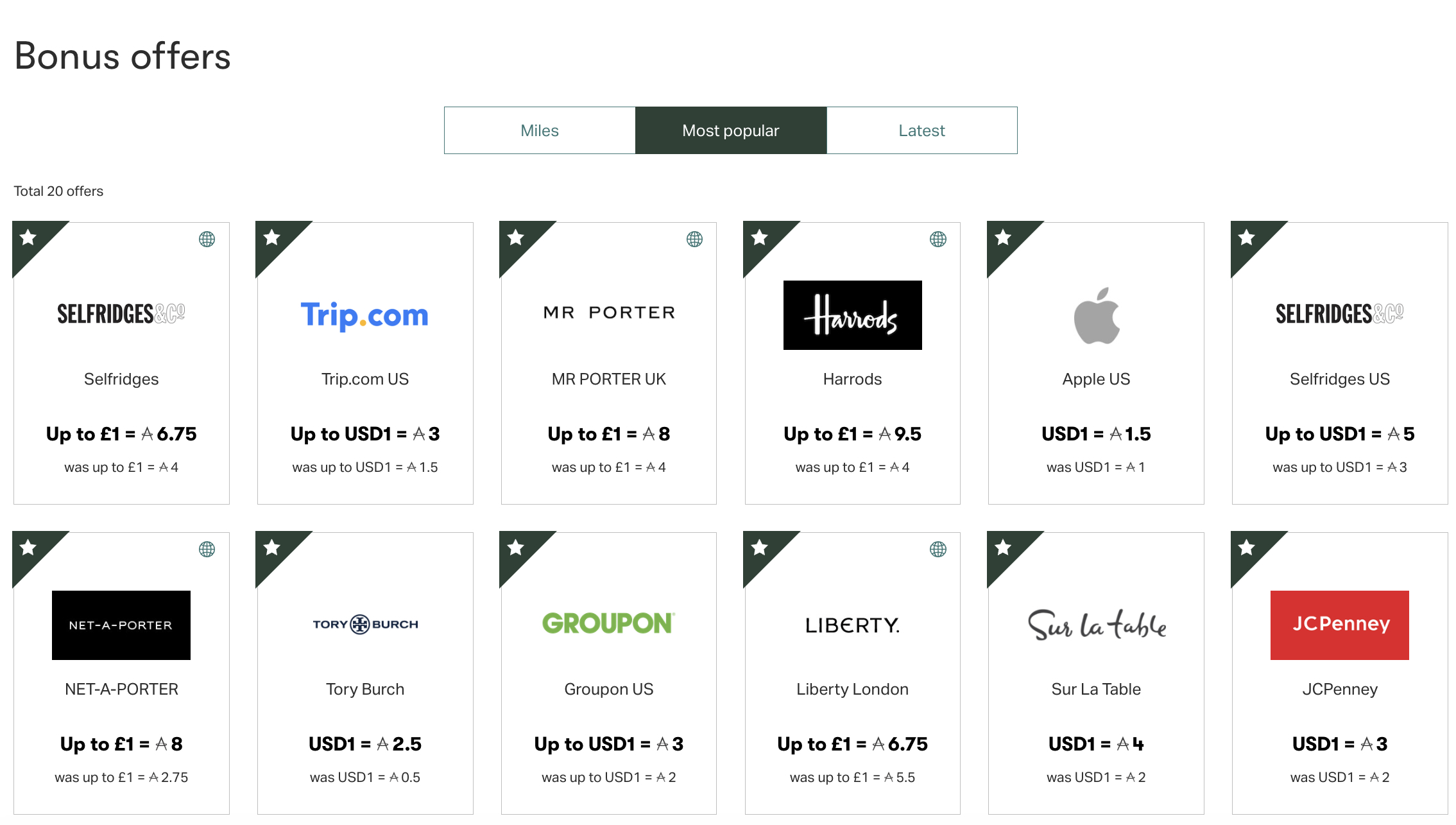 Cathay Pacific Asia Miles iShop Special Offers Cathay Pacific Milesback bonus offers page