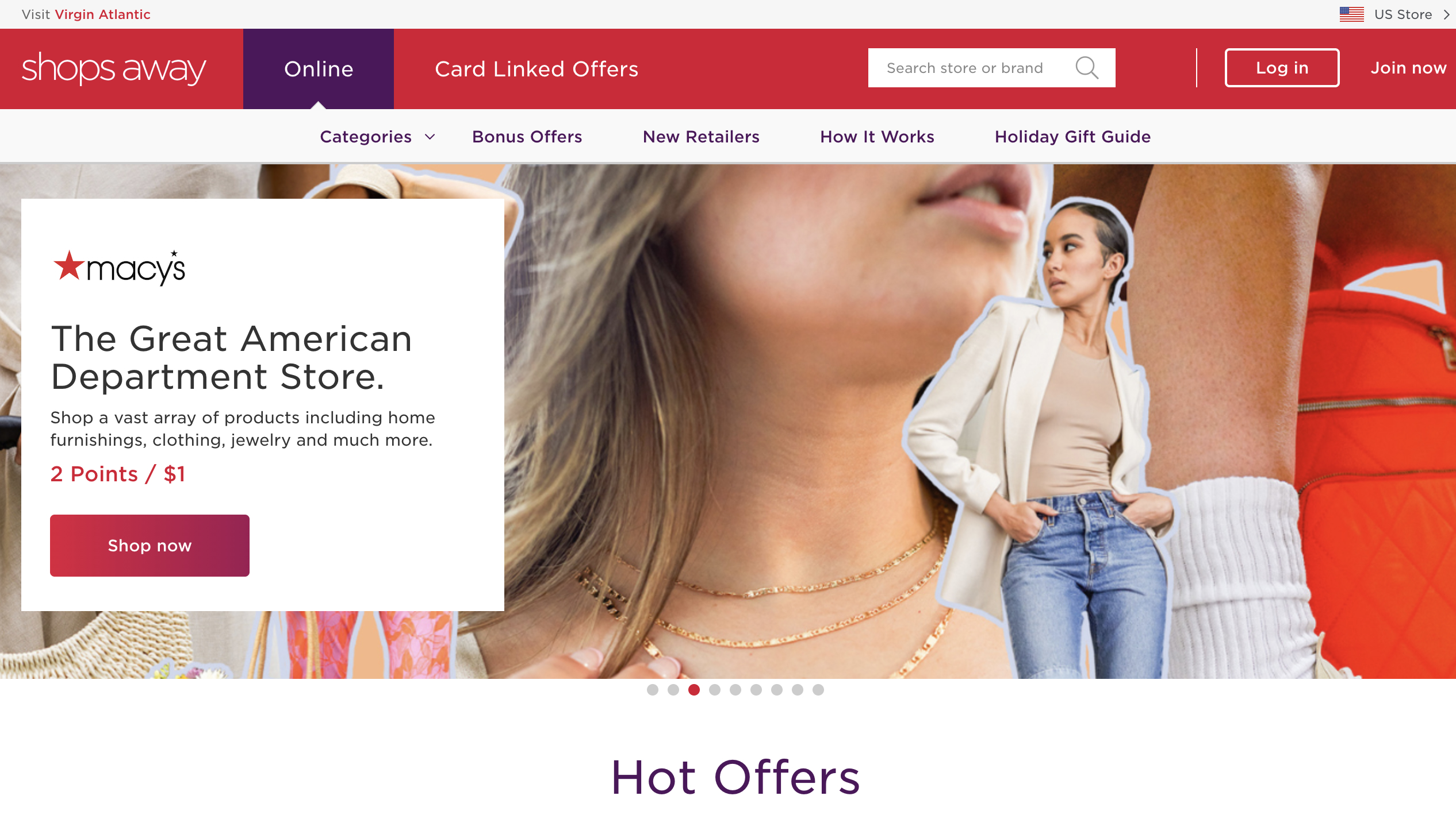 Virgin Atlantic Shops Away Homepage Virgin atlantic shops away homepage