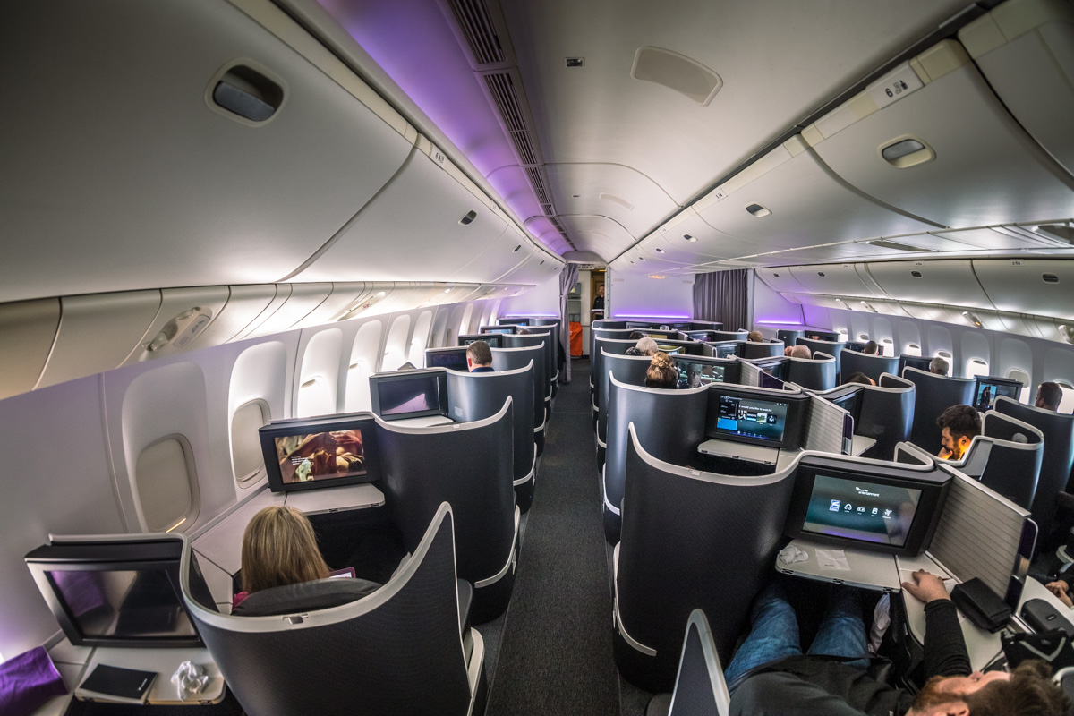 Virgin Australia 777 the business Cabin