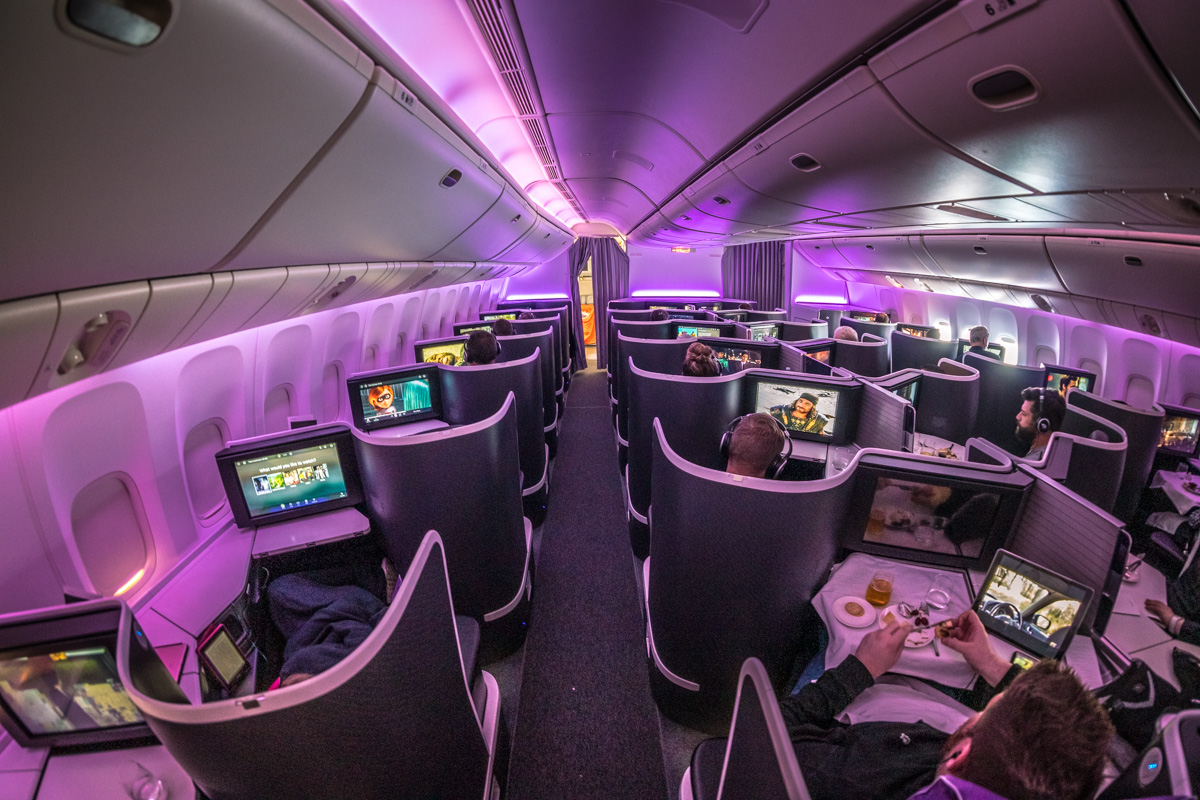 Virgin Australia 777 the business Cabin