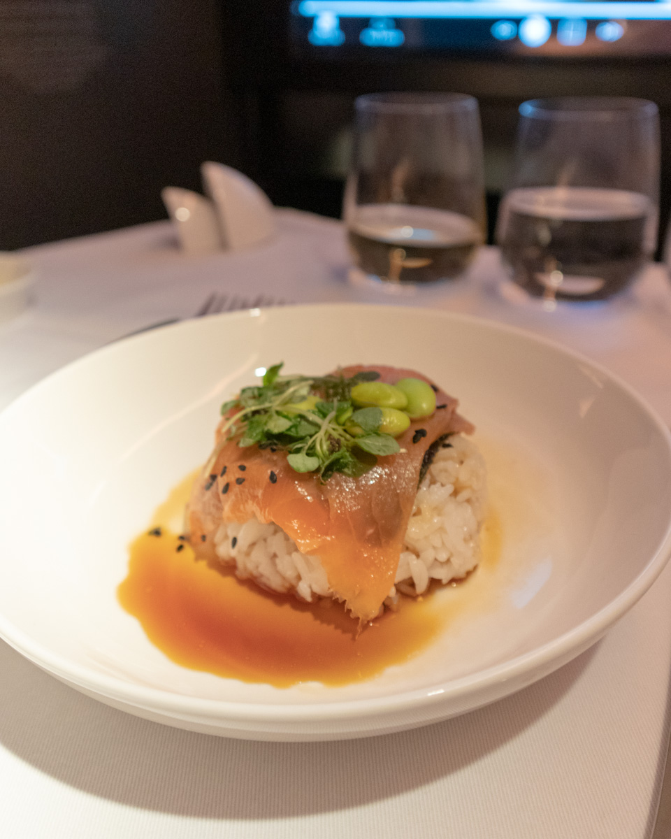 Virgin Australia 777 the business Food and Beverage