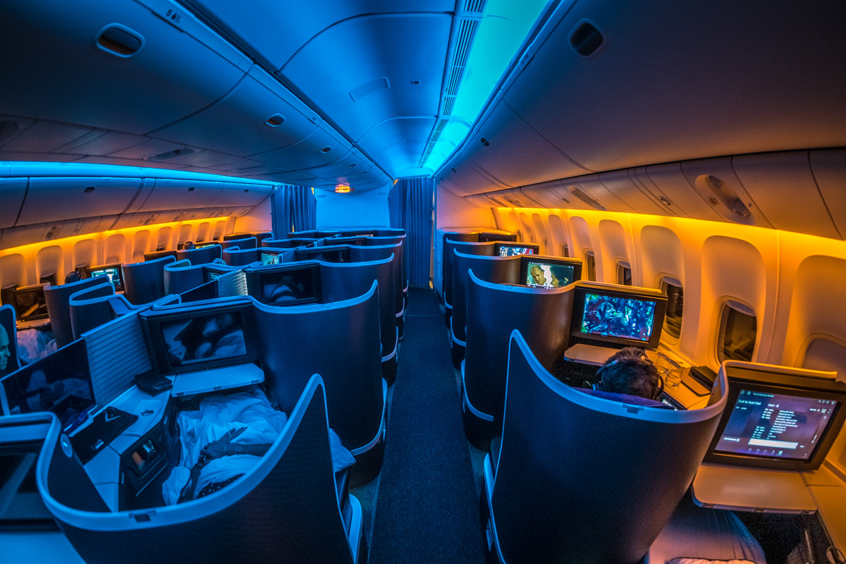 Virgin Australia 777 the business Cabin