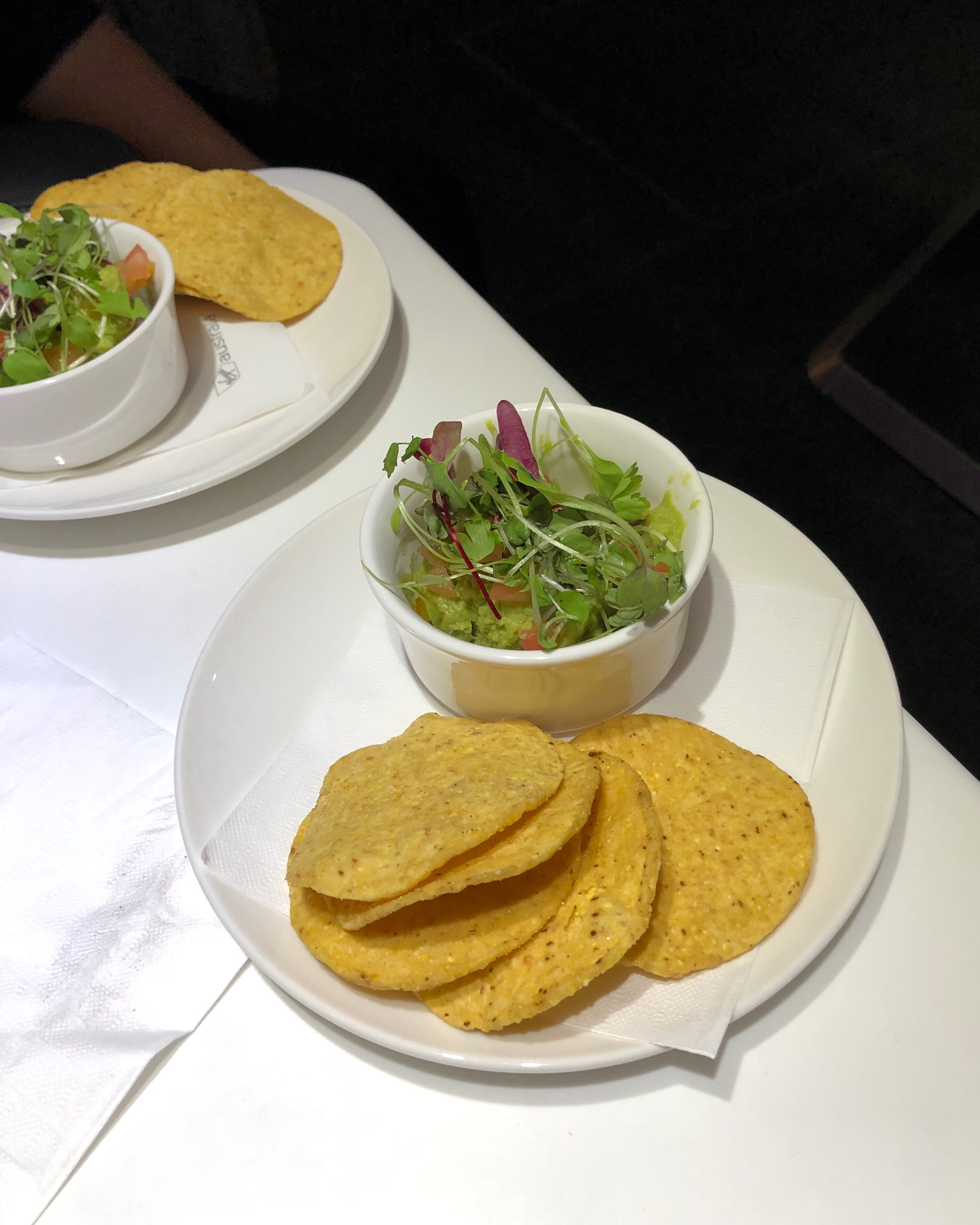 Virgin Australia 777 the business snacks