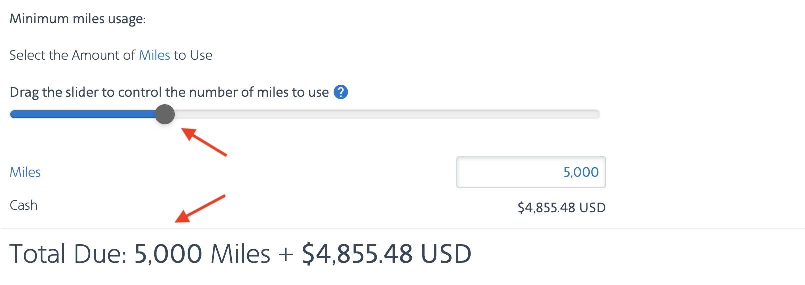 AA Vacations Points and Cash rate