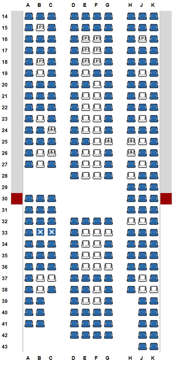 Emirates 777-200LR 2 Class Economy Class Seat Map Emirates 777-200LR 2 Class Economy Class Seat Map