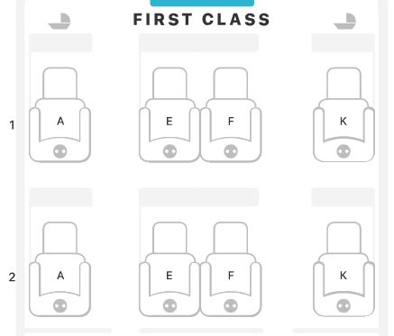 Emirates 777-200LR 3 Class First Class Seat Map Emirates 777-200LR 3 Class First Class Seat Map