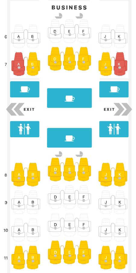 Emirates 777-300ER Business Class Seat Map