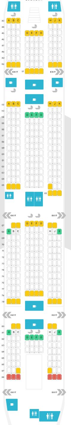 Emirates A380 Economy Class Seat Map