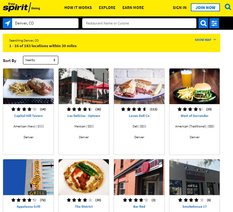 Search Results Free Spirit Dining