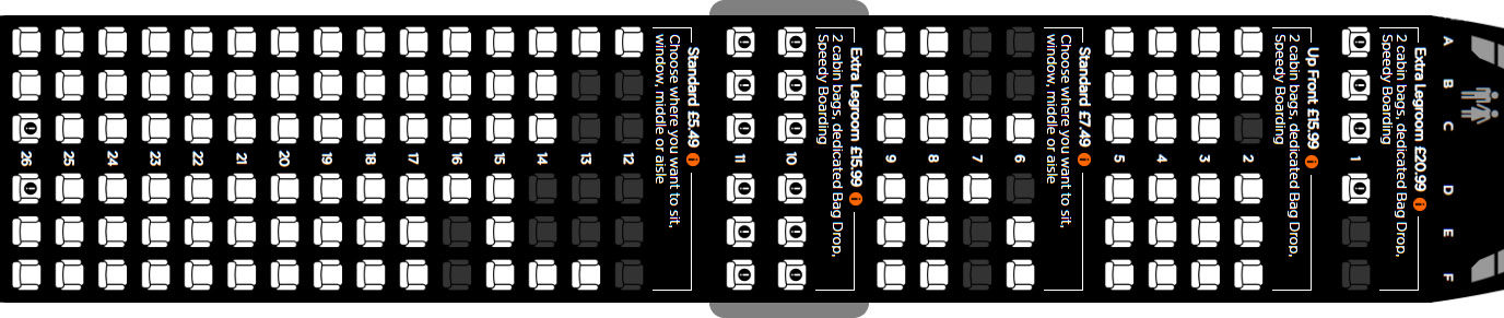 easyJet Seating Plan