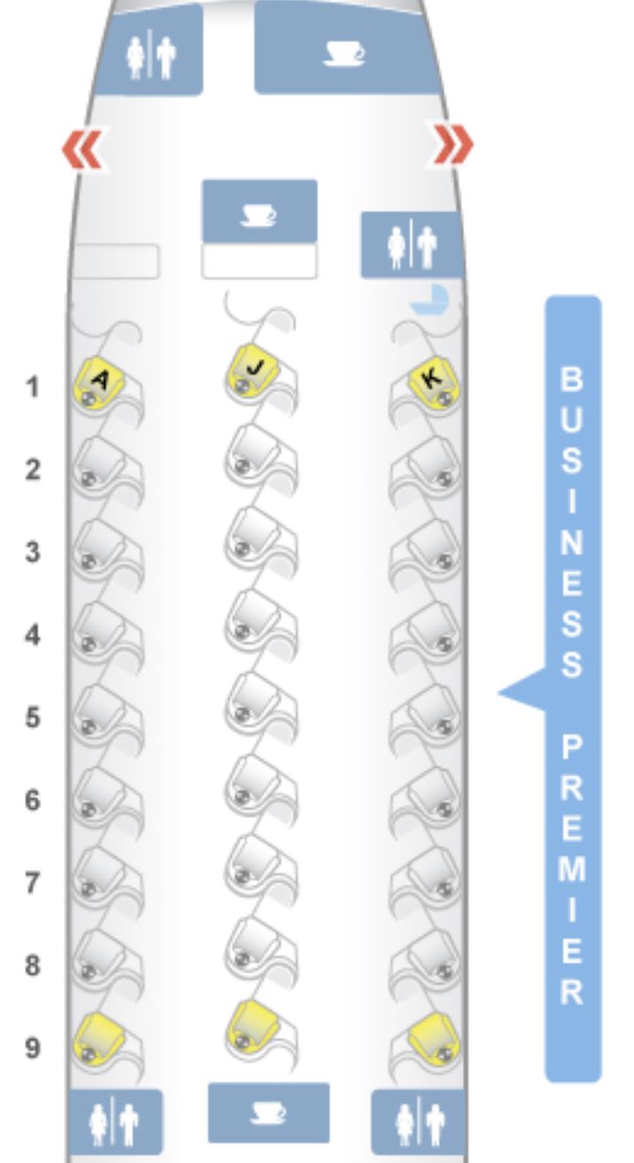 Air New Zealand 787-9 Business Class Seat Map