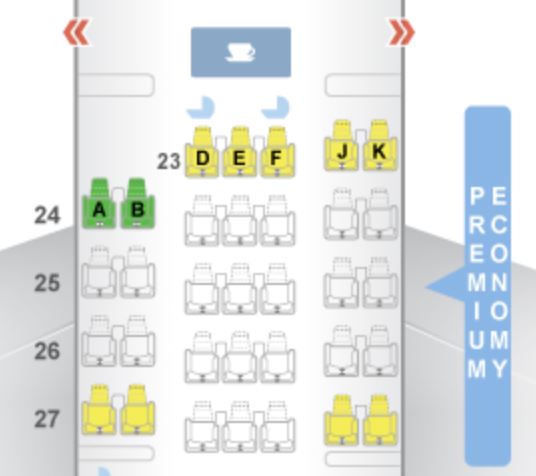 Air New Zealand 787-9 Premium Economy Class Seat Map