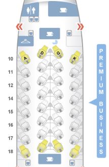 China Airlines A350-900 Business Class Seat Map