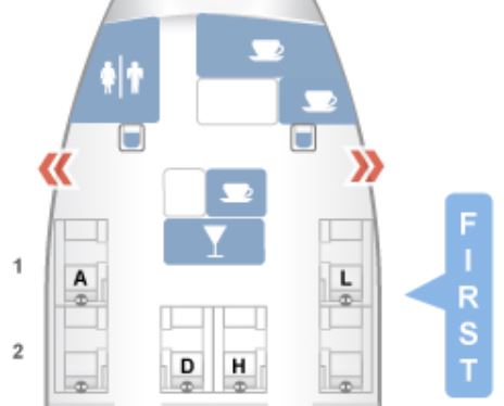 China Eastern 777-300ER First Class Seat Map