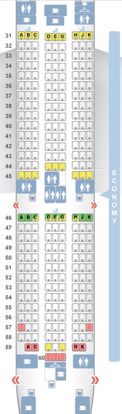 Hainan Airlines Old 787-9 Economy Class Seat Map Hainan Airlines Old 787-9 Economy Class Seat Map
