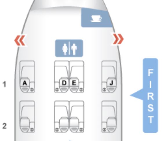 Korean Air 777-300ER First Class Seat Map Korean Air 777-300ER First Class Seat Map