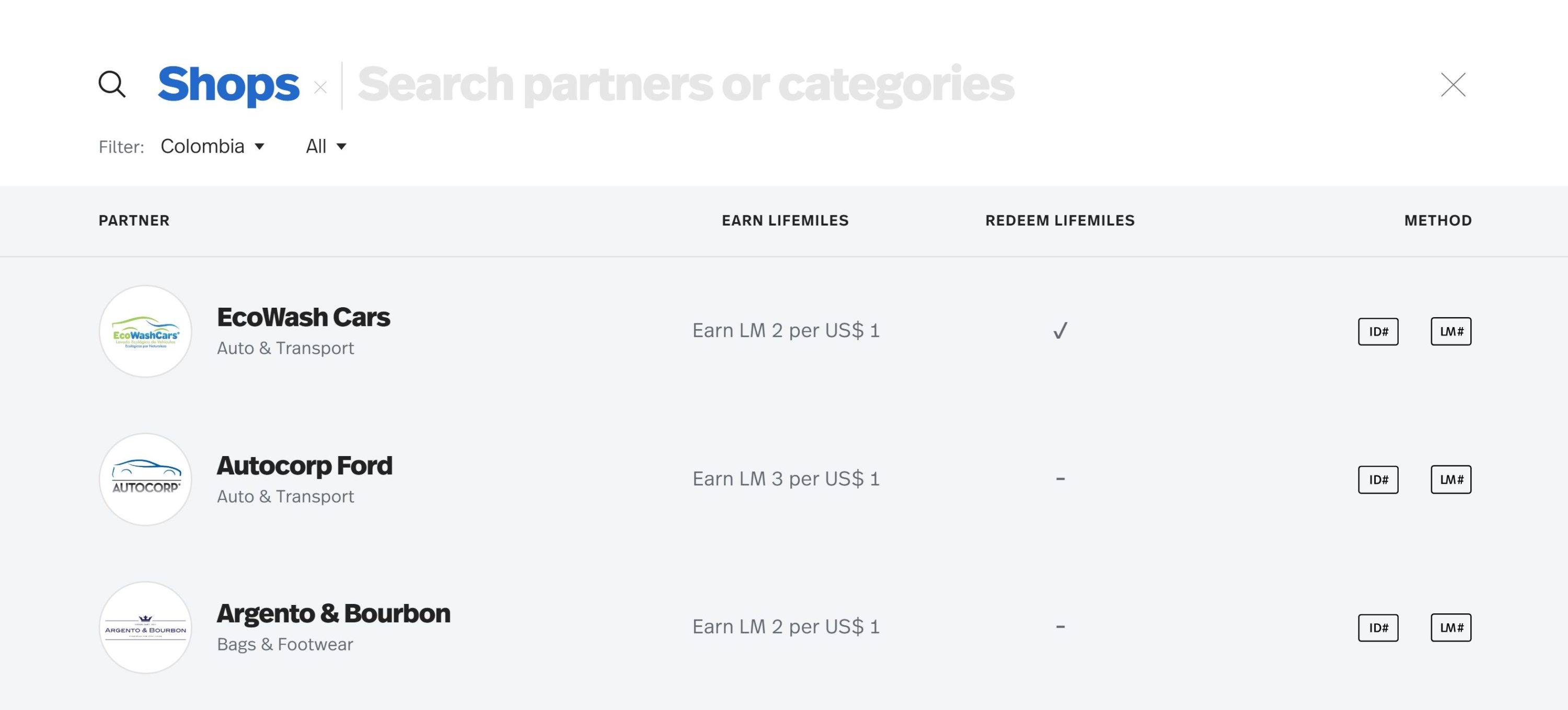 LifeMiles Shopping LifeMiles Shopping