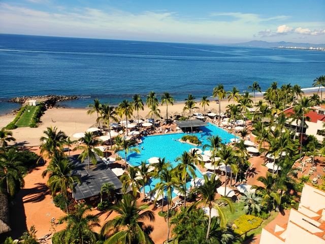 Luxury resort view Sheraton Buganvilias Resort and Convention Center, Puerto Vallarta, Mexico
