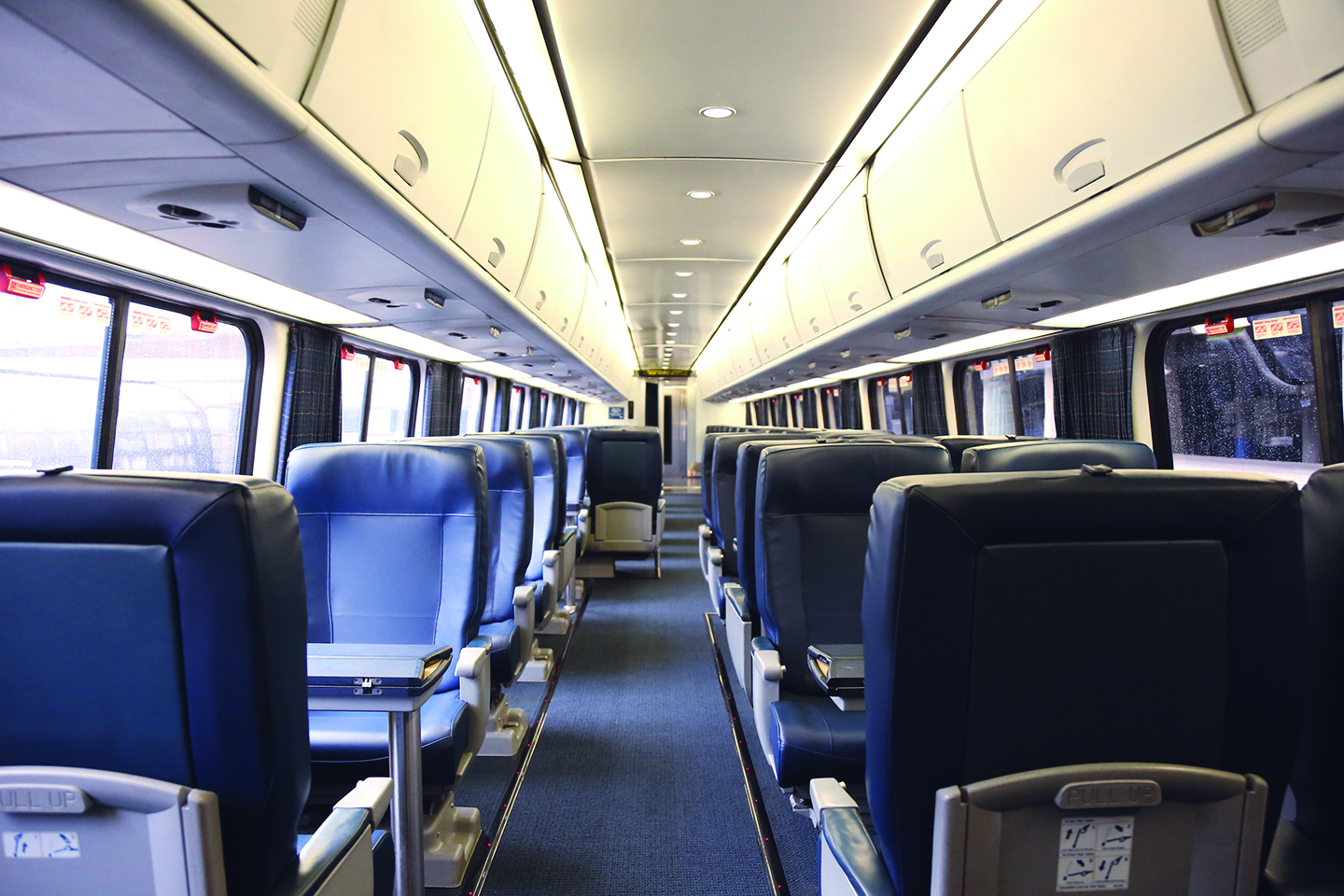 Newly refreshed seats on Acela Express (2018). amtrak acela express first class