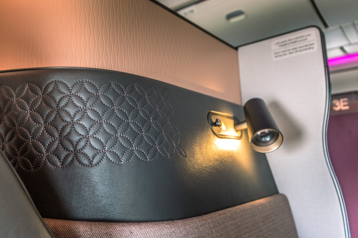 Qatar Airways Boeing 777 Qsuite Business Class Cabin Detail