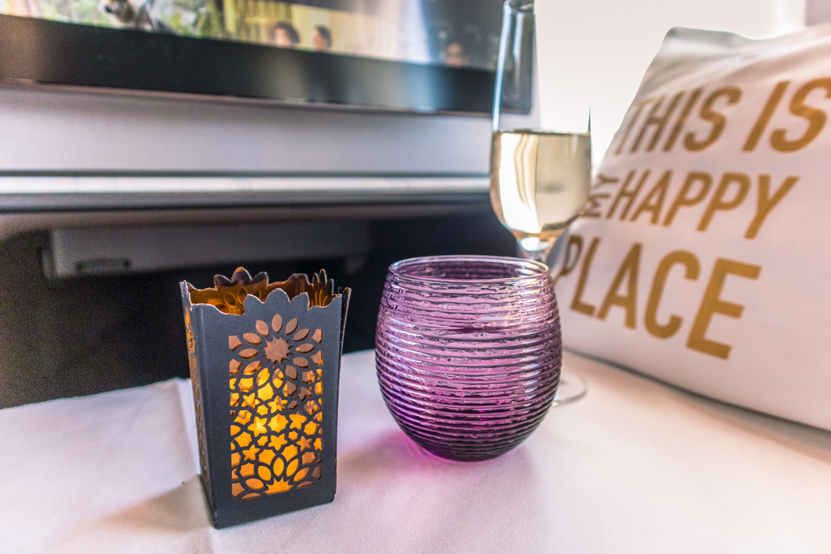Qatar Airways Boeing 777 Qsuite Business Class Meal Service