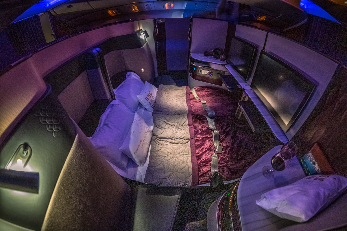 Qatar Airways Boeing 777 Qsuite Business Class Double Bed