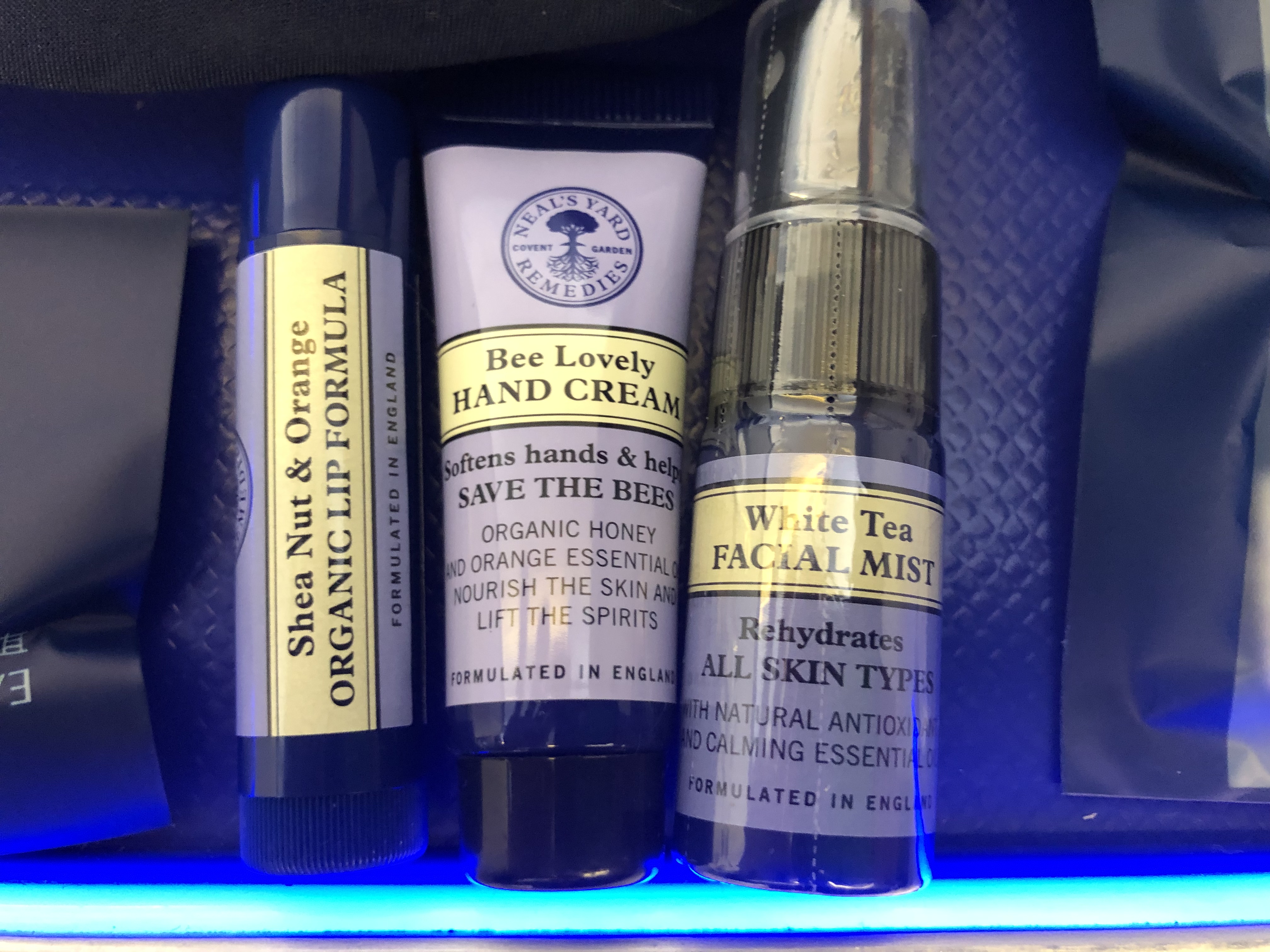 ANA Business Class Amenities Close Up