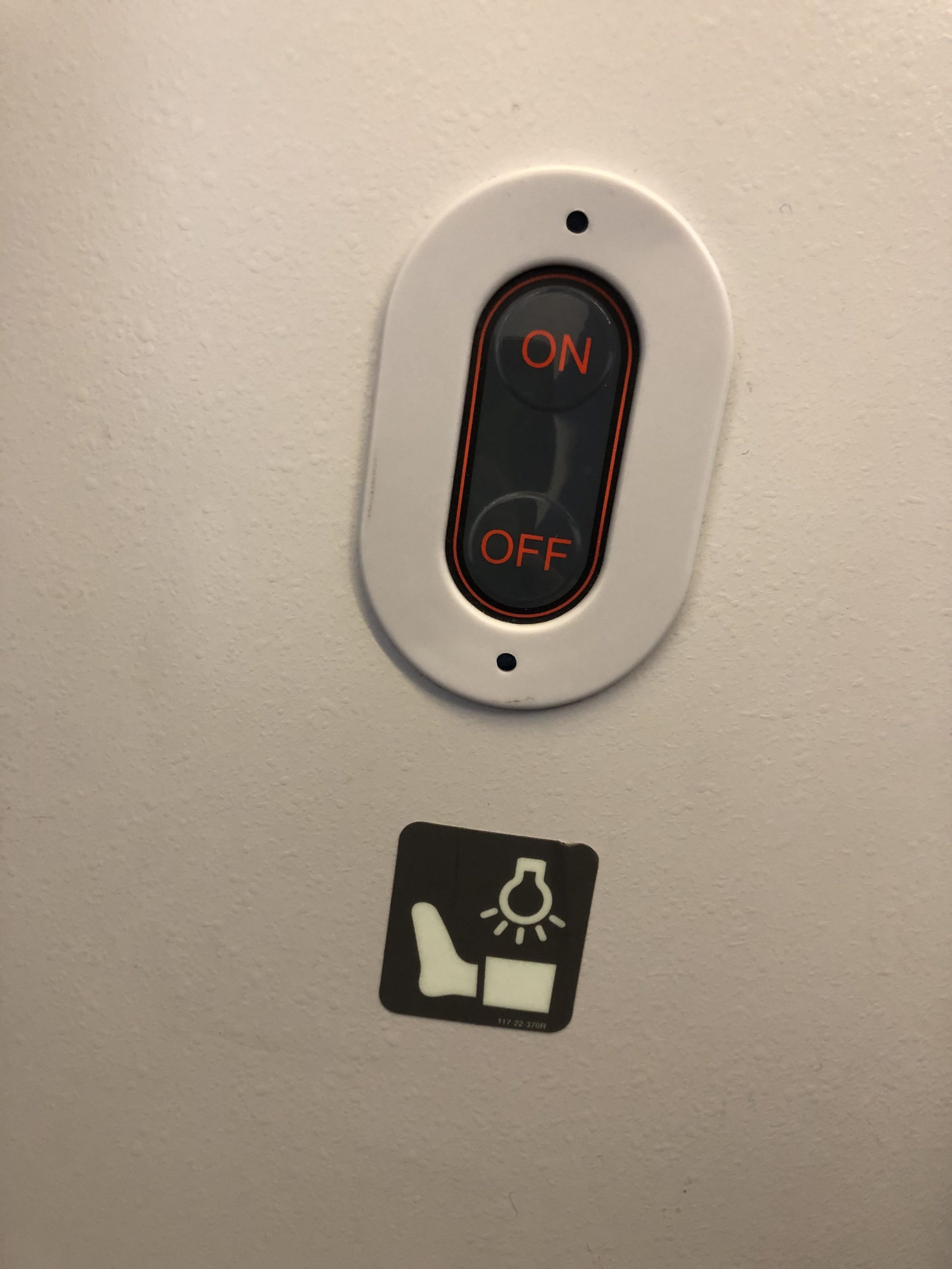 ANA Business Class Footwell Light Switch