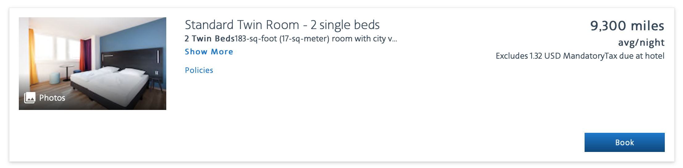 Redeeming American Airlines miles for a hotel stay in Prague.