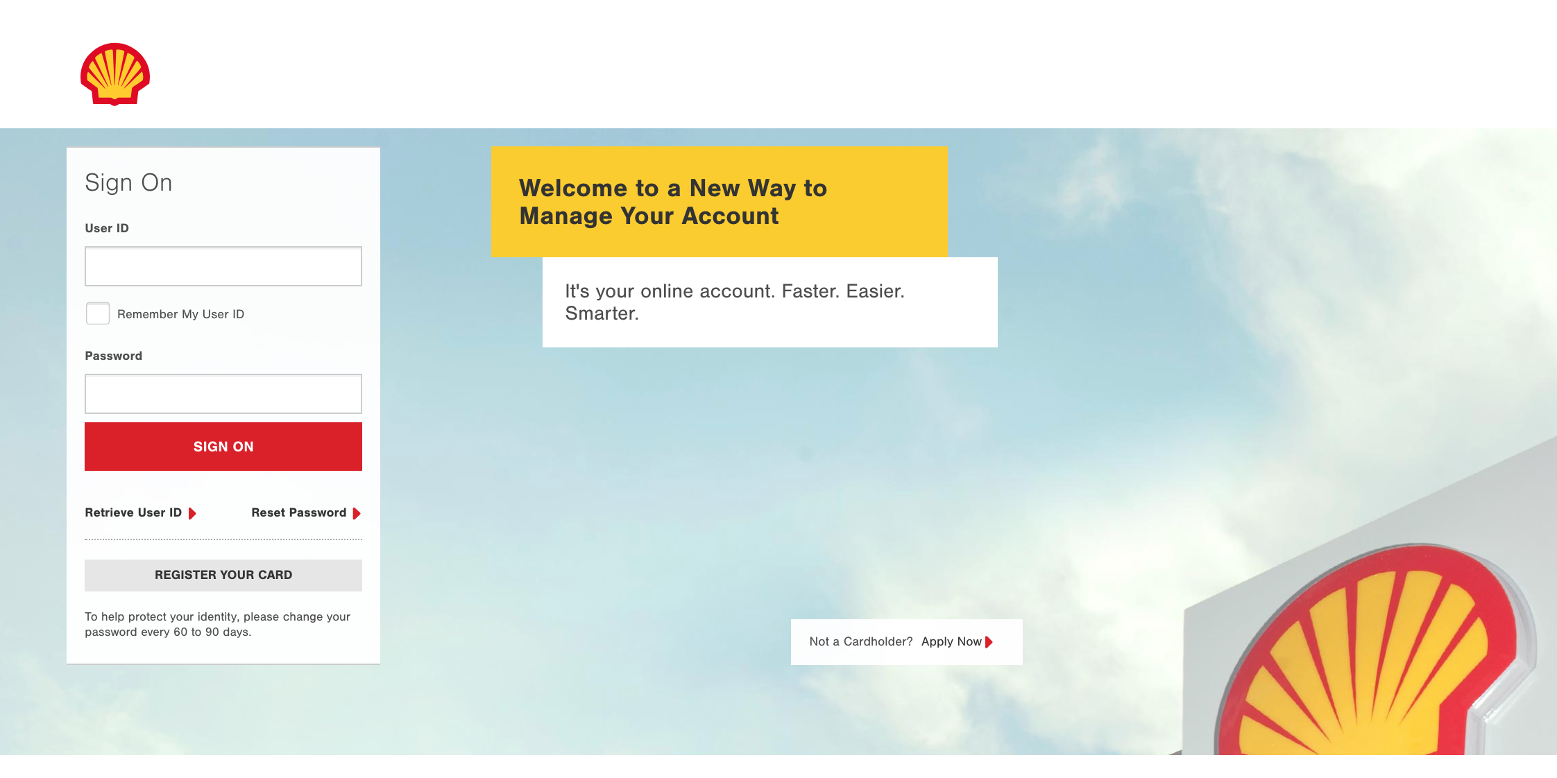 Shell Fuel Rewards Credit Card Login Page