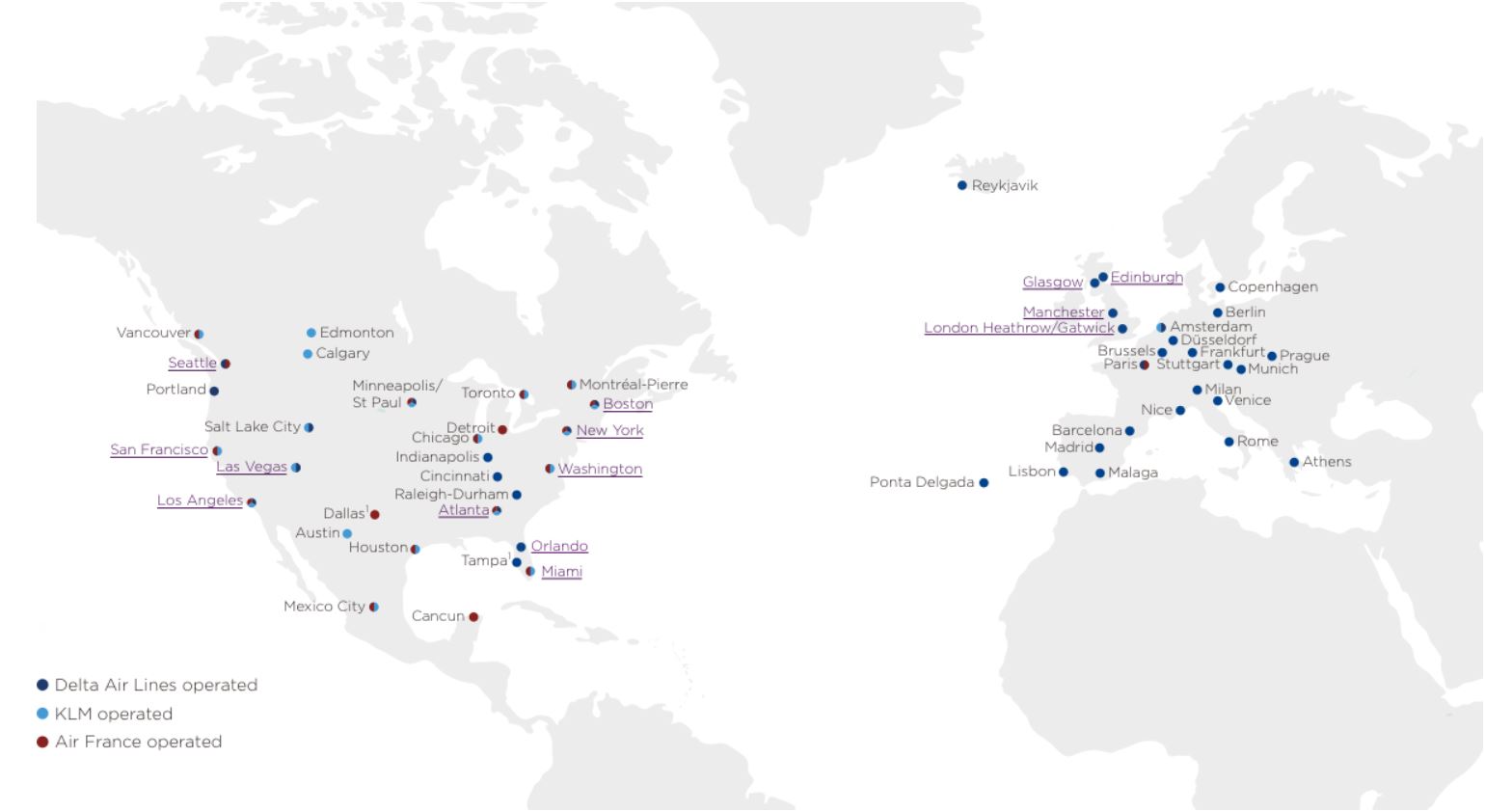 Virgin Atlantic Route Map