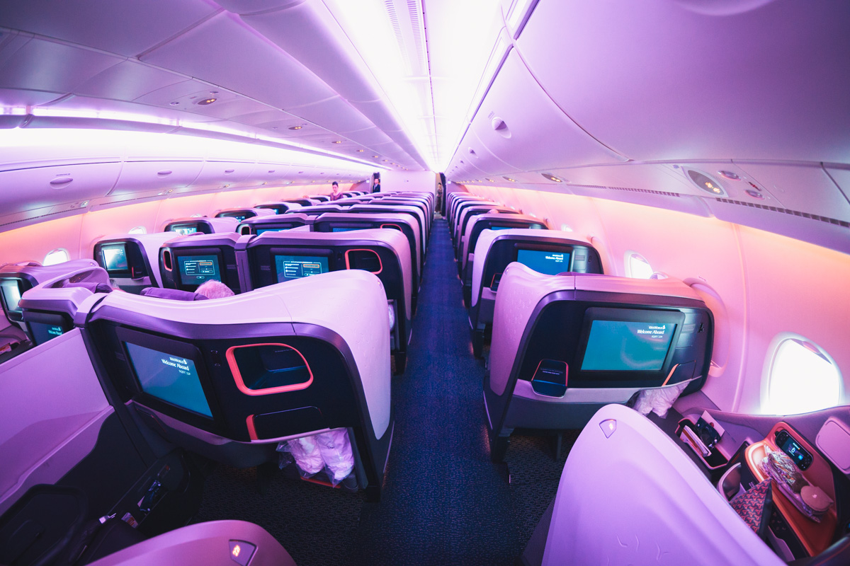 Singapore Airlines Airbus New A380 Business Class Cabin