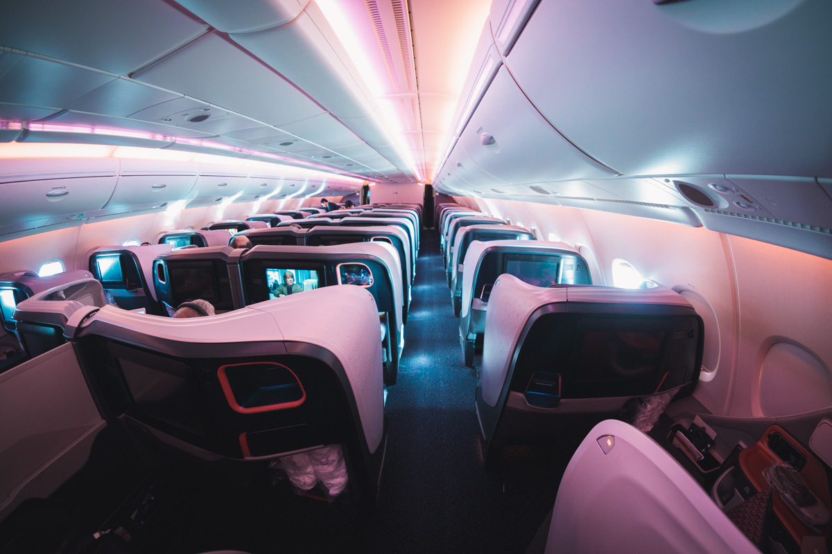 Singapore Airlines Airbus New A380 Business Class Cabin