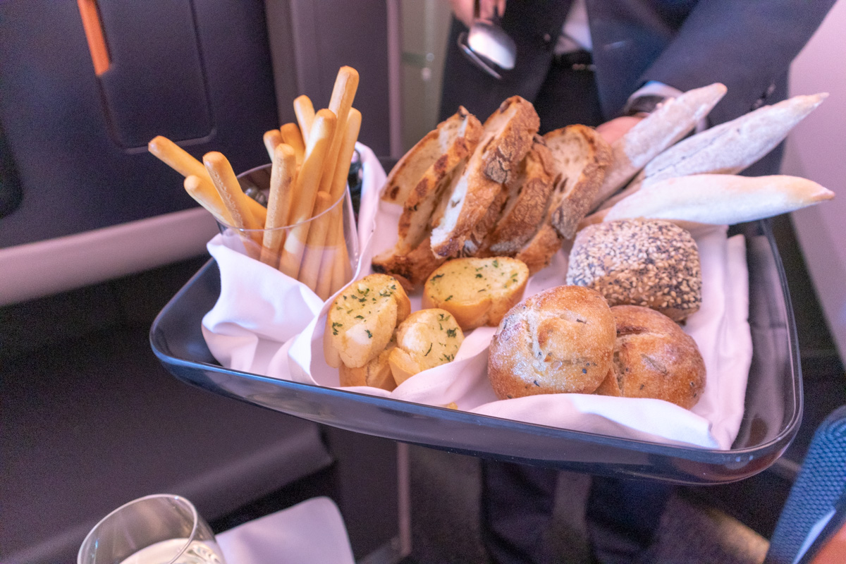 Singapore Airlines Airbus New A380 Business Class Meal Service
