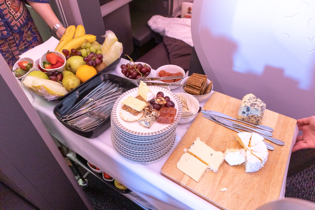 Singapore Airlines Airbus New A380 Business Class Meal Service