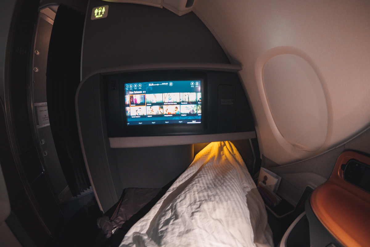 Singapore Airlines Airbus New A380 Business Class Window Seat Bed