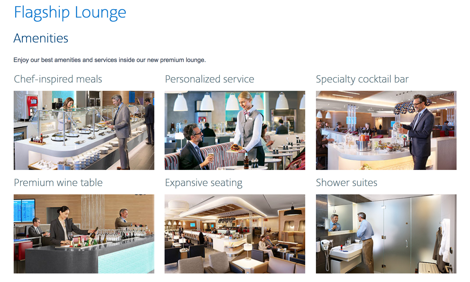 American Airlines Flagship Lounge Amenities