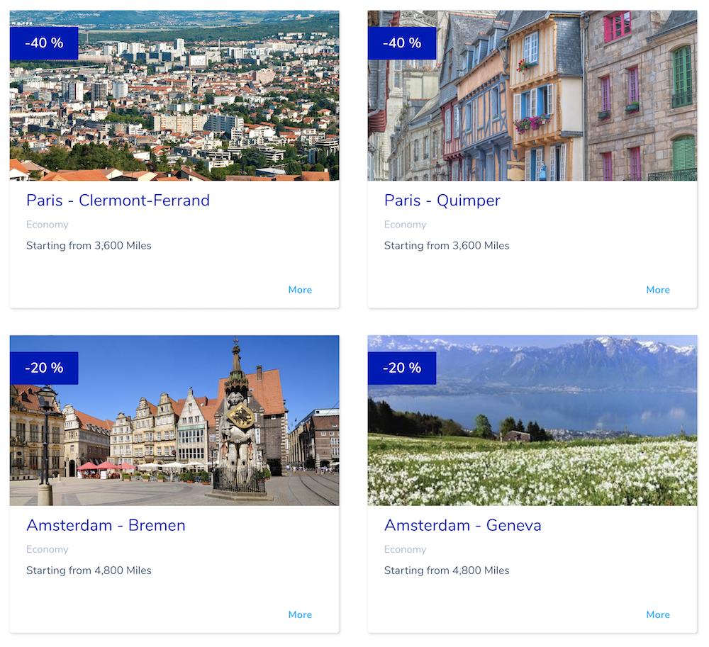 FlyingBlue Promo Awards provide great value for a small amount of points