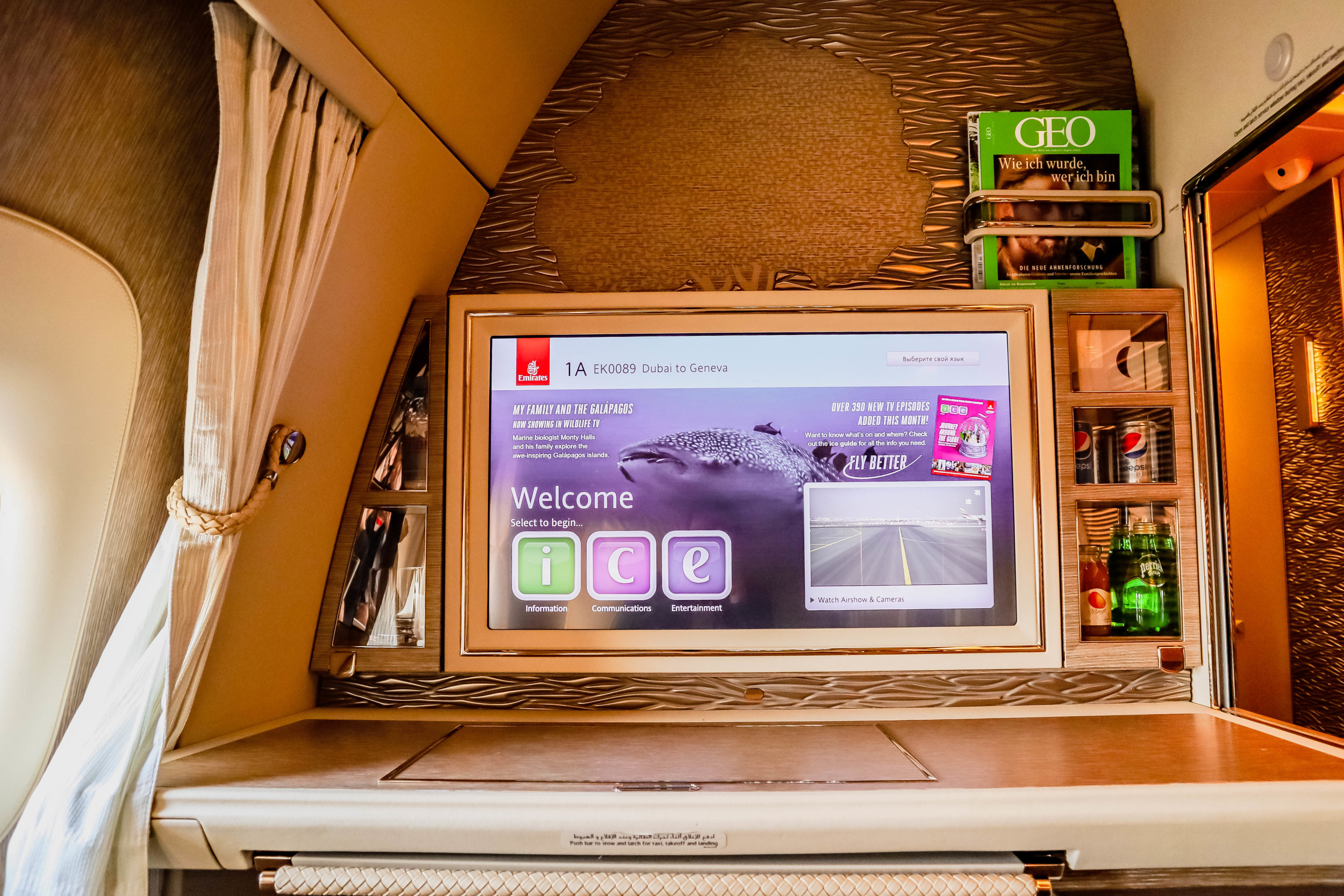 Minibars on either side of the TV