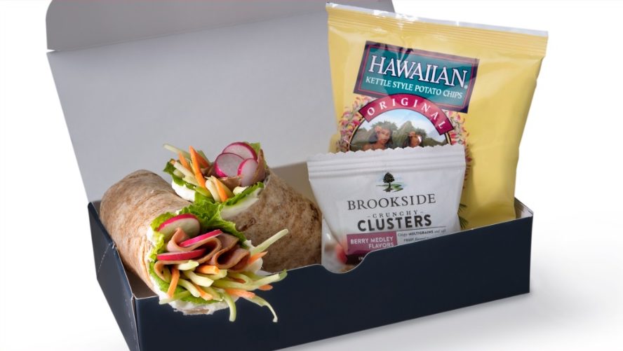 American Airlines inflight food purchase