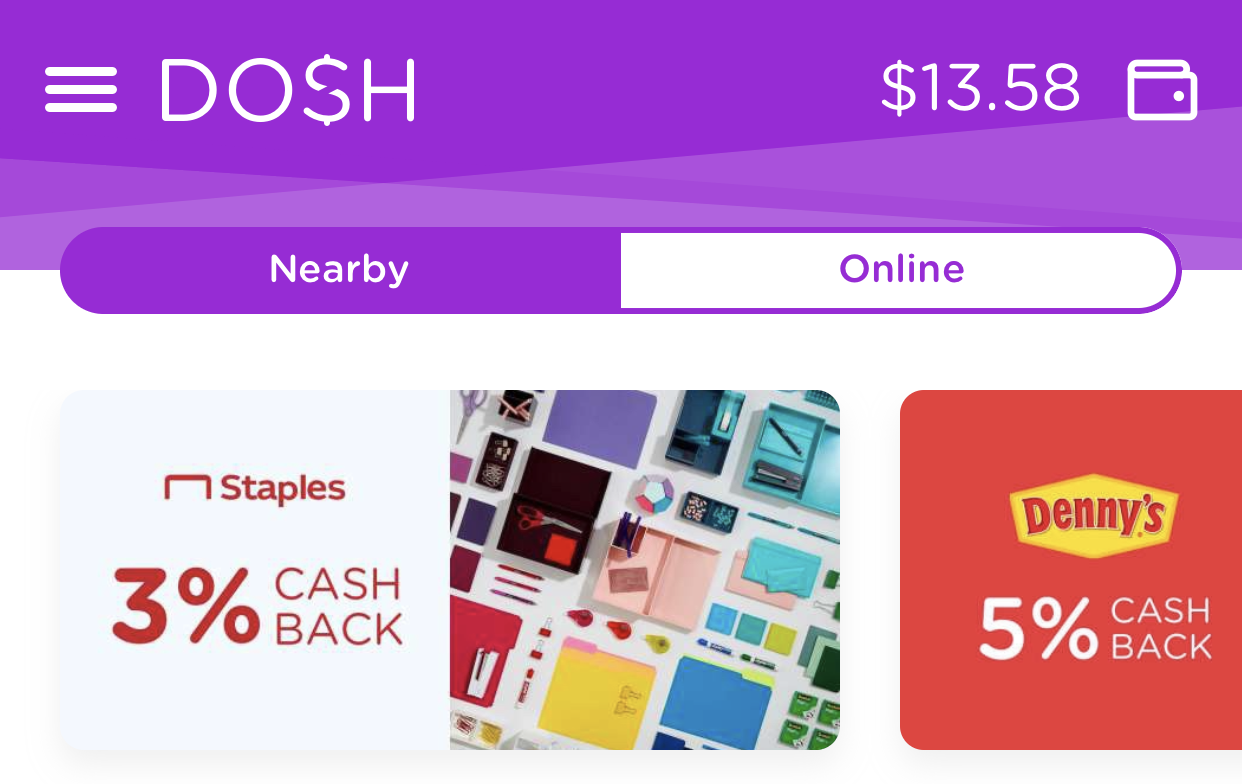 Dosh gives you extra cash back