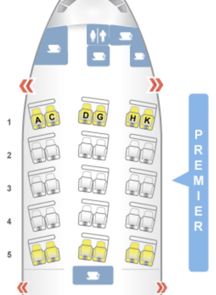 Aeroflot 777-300ER Business Class Seat Map