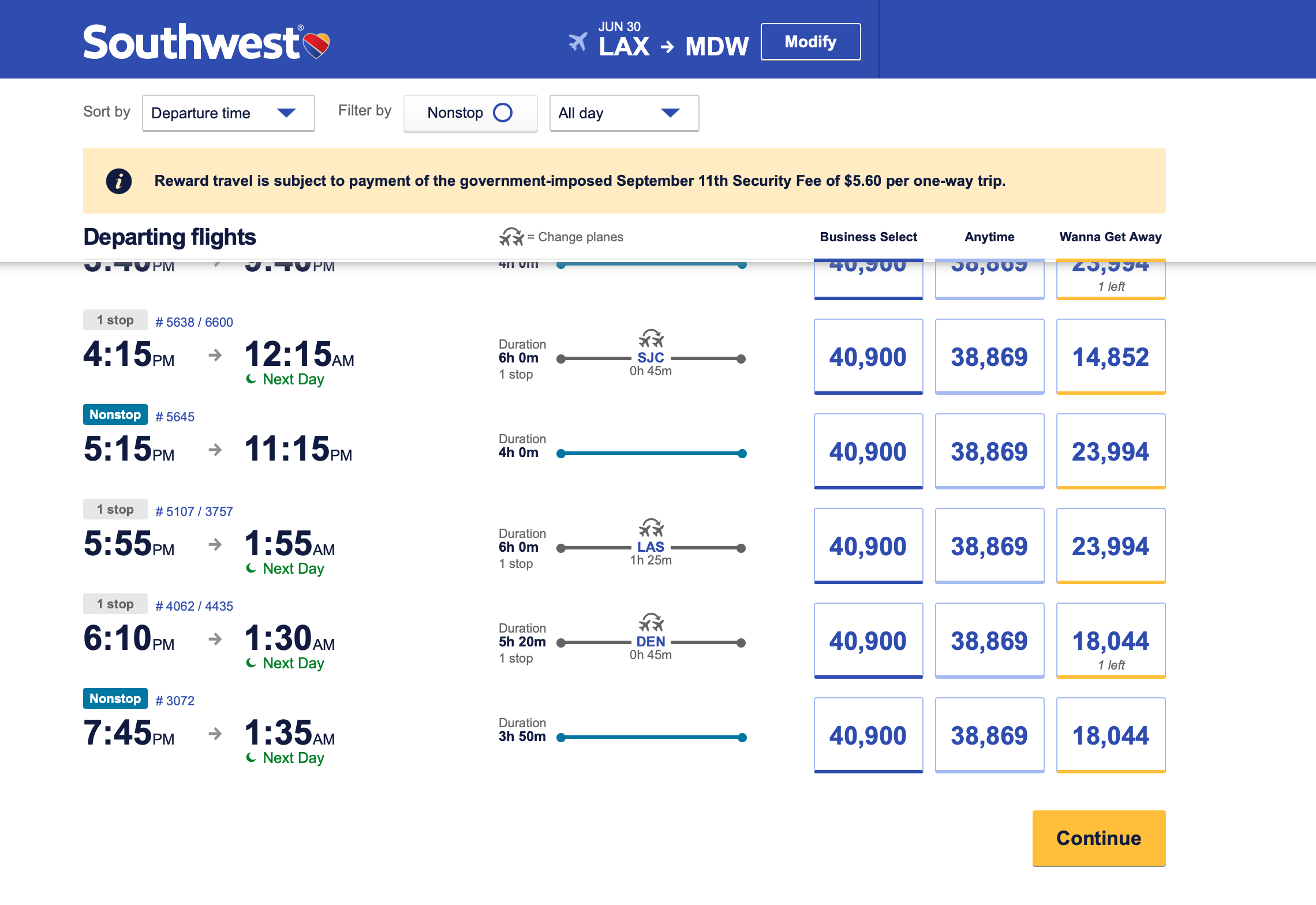 Booking Southwest between Los Angeles and Chicago Booking Southwest between Los Angeles and Chicago