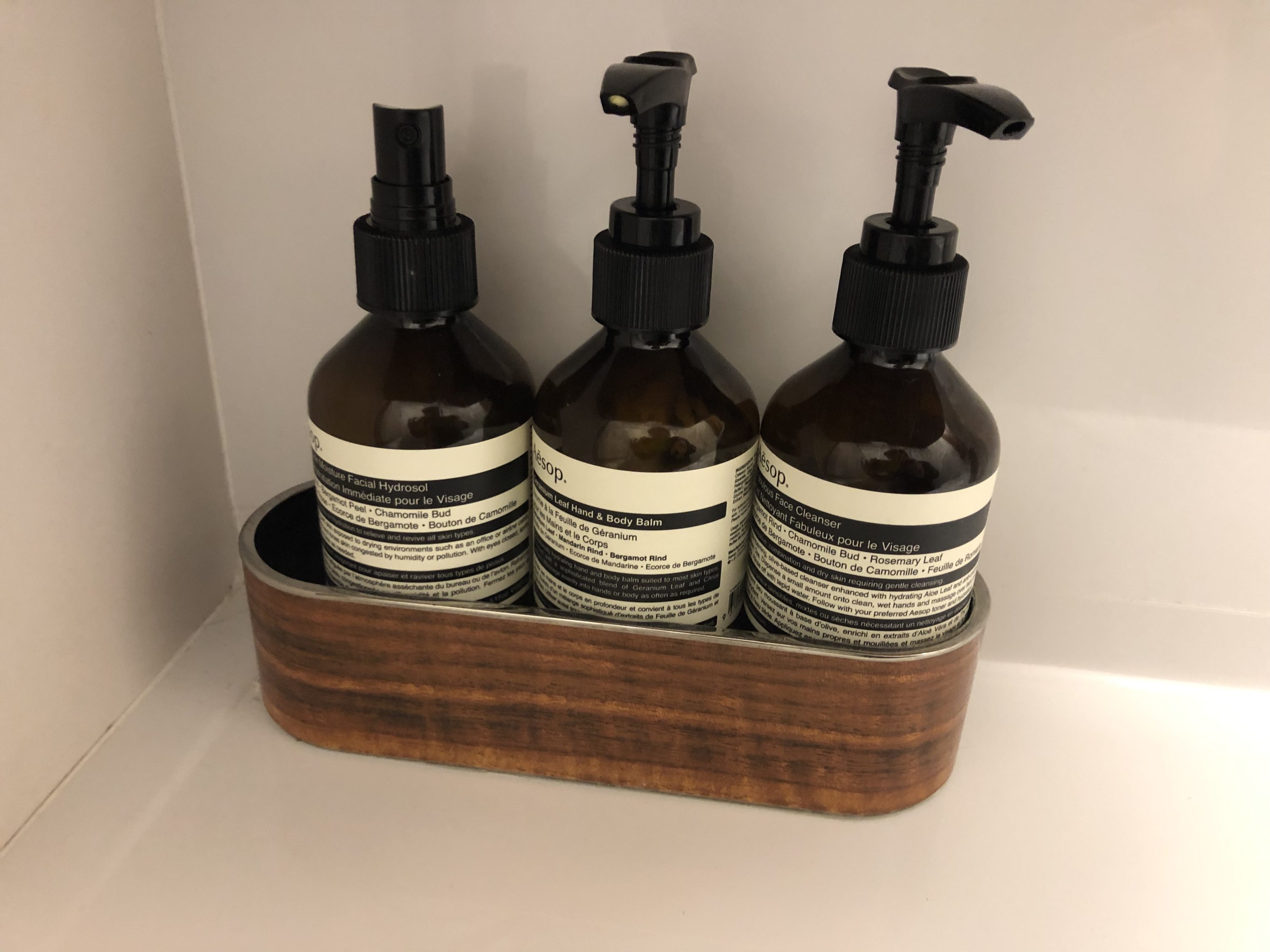 Cathay Pacific 777 first class Aesop amenities