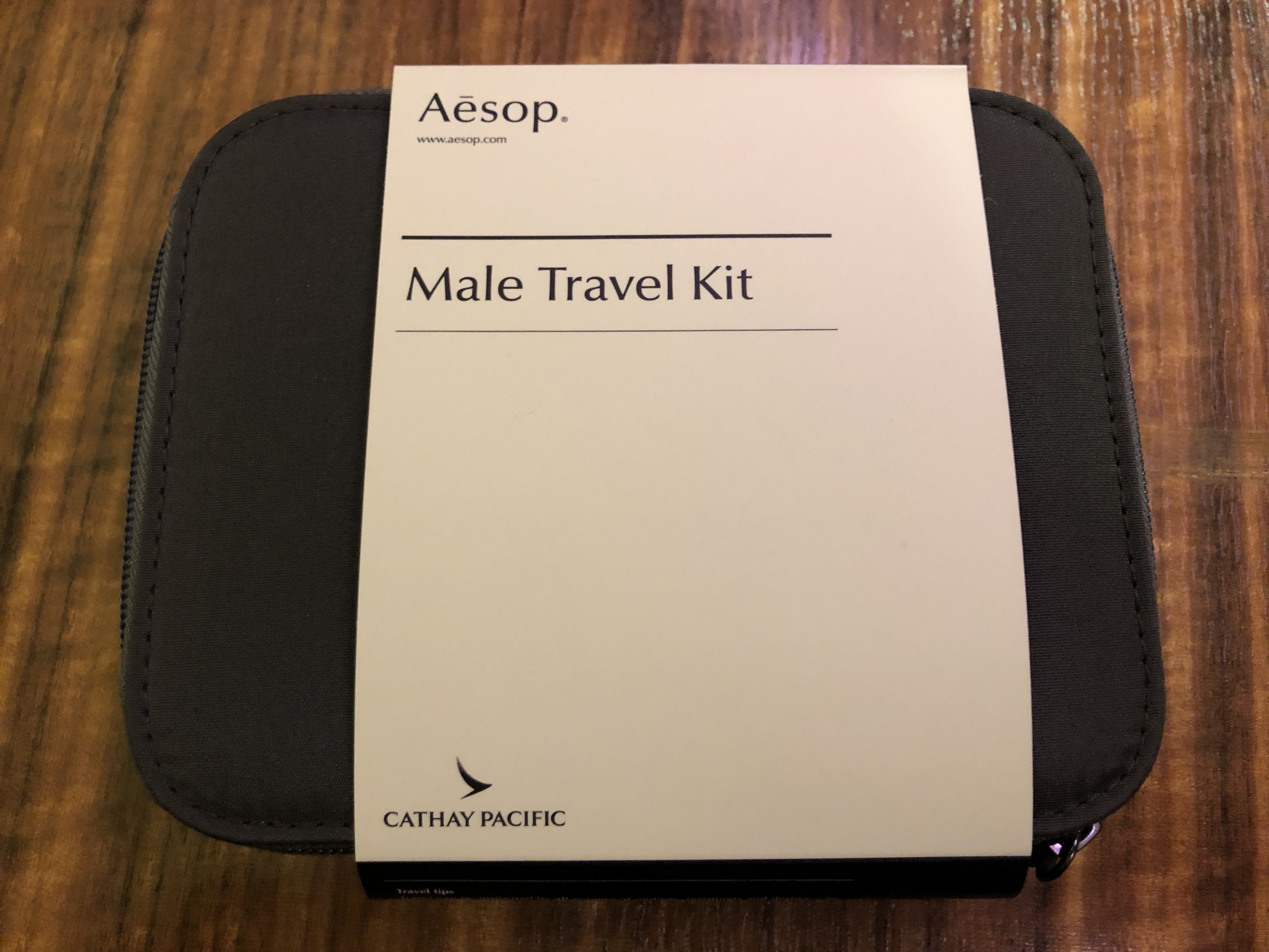 Cathay Pacific 777 first class amenity kit