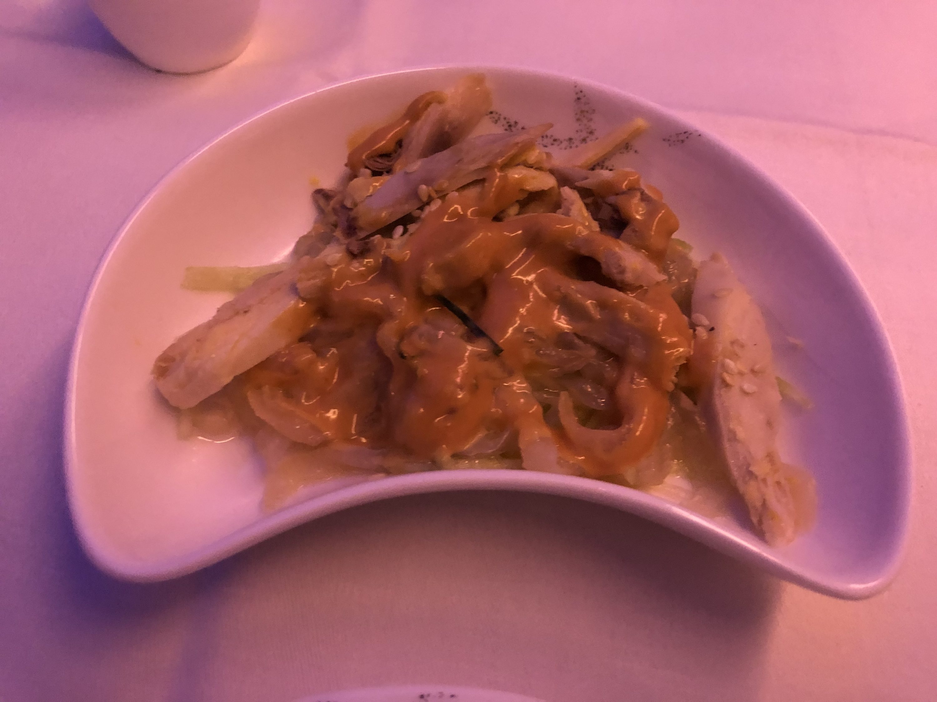 Cathay Pacific 777 first class appetizer