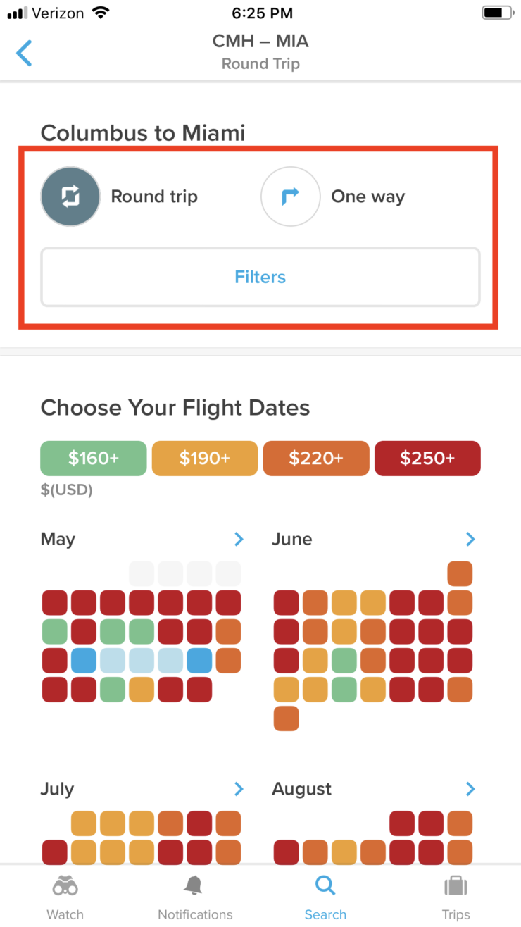 Hopper mobile app