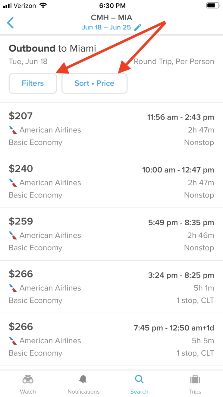 Hopper mobile app