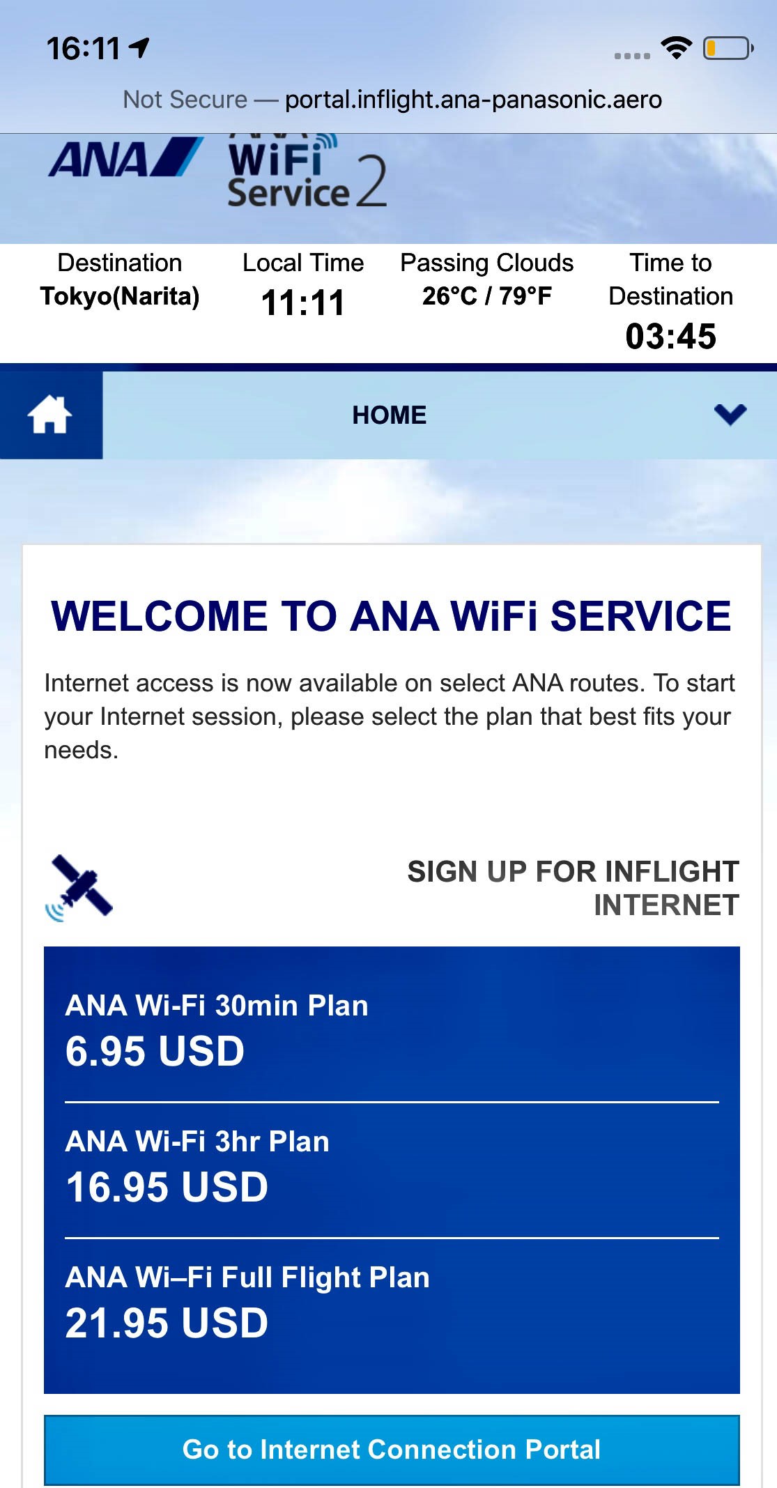 WIFI tariff